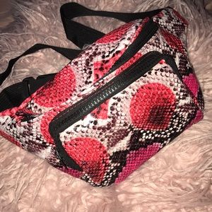 Pink Snake Skin Fannypack